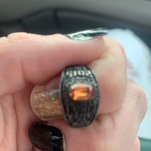 2015 black and silver topaz class ring